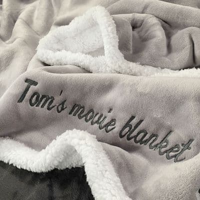 Personalised Grey And White Super Soft Blanket