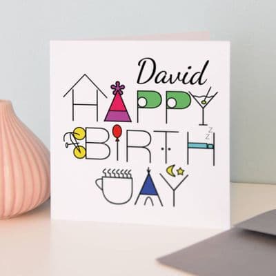 Personalised Happy Birthday Card