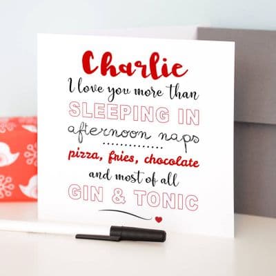 Personalised I Love You More Than… Card