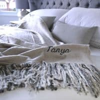 Personalised Long Tassel Luxury Blanket