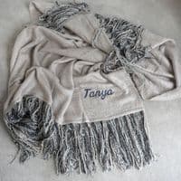 Personalised Long Tassel Luxury Blanket