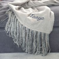Personalised Long Tassel Luxury Blanket