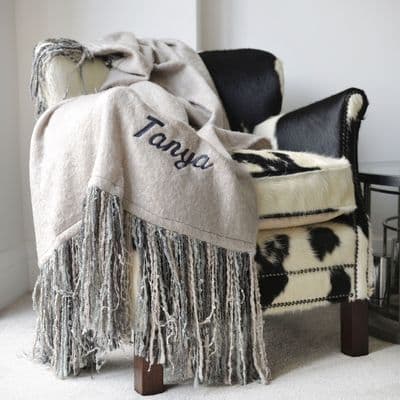 Personalised Long Tassel Luxury Blanket