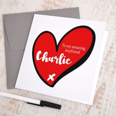 Personalised Love Heart Card