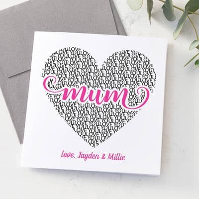 Personalised Love Mum Card