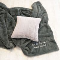 Personalised Luxury Large Super Soft Charcoal Blanket