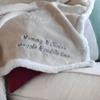 Personalised Maternity Mummy And Me Neutral Blanket