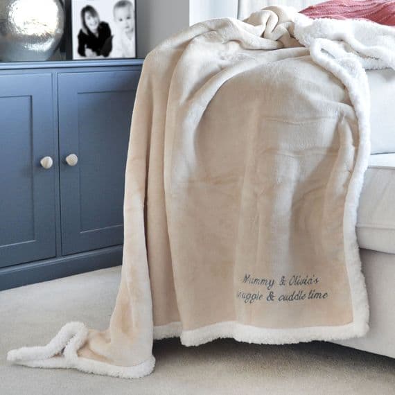 Personalised Maternity Mummy And Me Neutral Blanket