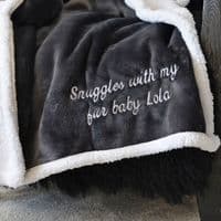 Personalised Me And My Pet Charcoal Blanket