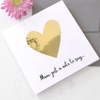 Personalised Metallic Heart Card