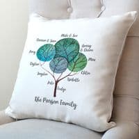 Personalised Modern Family Tree Cushion