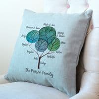 Personalised Modern Family Tree Cushion