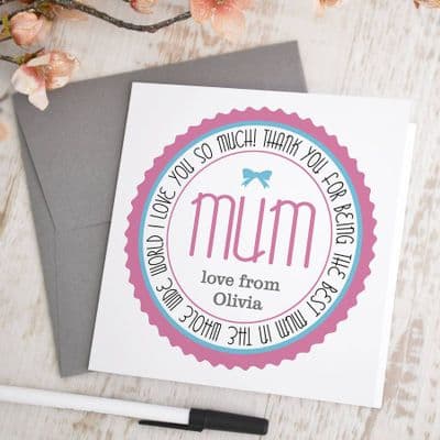 Personalised Mum Card