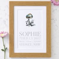 Personalised New Baby Birth Announcement Art