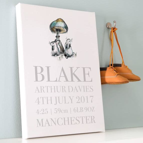 Personalised New Baby Birth Announcement Art