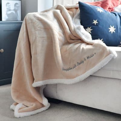 Personalised Paternity Daddy And Me Neutral Blanket