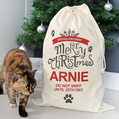 Personalised Pet Merry Christmas Santa Sack