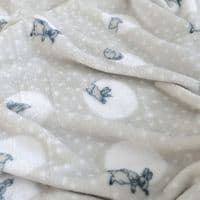 Personalised Peter Rabbit Grey Baby Blanket