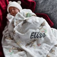 Personalised Peter Rabbit Soft Baby Blanket 1