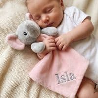 Personalised Pink Elephant Comforter With Soft Ears