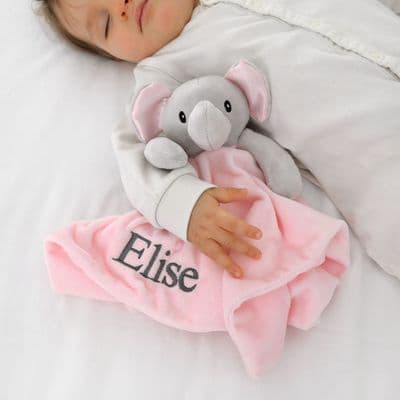 Personalised Pink Elephant Comforter With Soft Ears