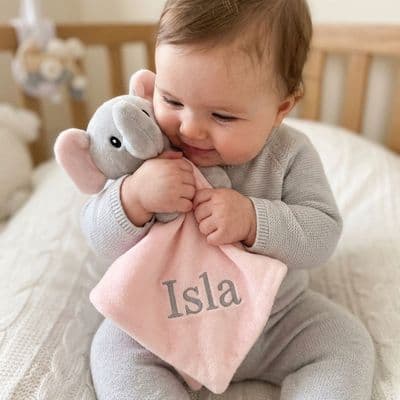 Personalised Pink Elephant Comforter With Soft Ears