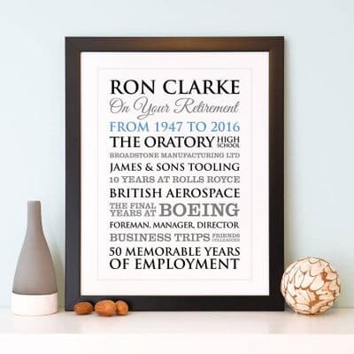 Personalised Retirement Art