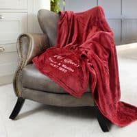 Personalised Ruby Anniversary 40 Years Married Blanket