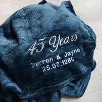 Personalised Sapphire Anniversary 45 Years Married Blanket