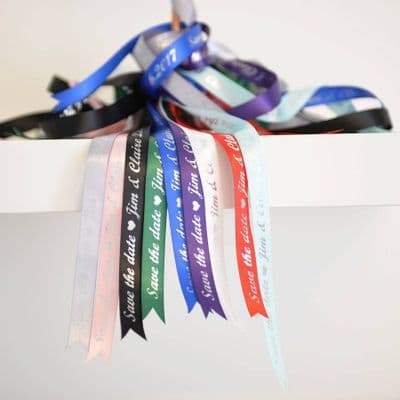 Personalised 'Save The Date' Ribbon