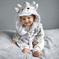 Personalised Soft Baby Giraffe Dressing Gown