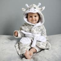 Personalised Soft Baby Giraffe Dressing Gown