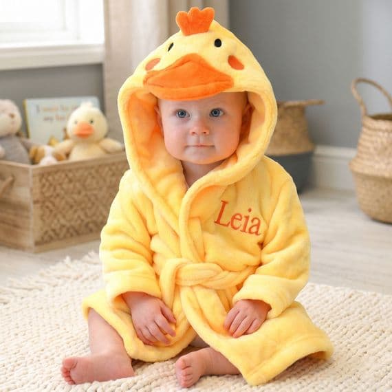 Personalised Soft Chick Dressing Gown