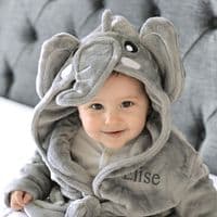 Personalised Soft Elephant Dressing Gown