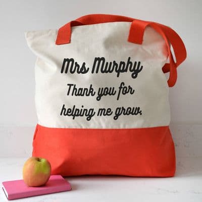 Personalised Thank You Teacher Shoulder Bag