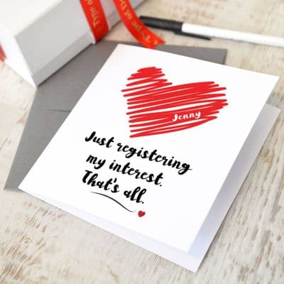 Personalised Valentine's Day Card