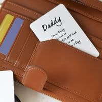 Personalised Wallet Metal Message Card For Dad