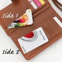 Personalised Wallet Metal Photo Cards Double Sided Set