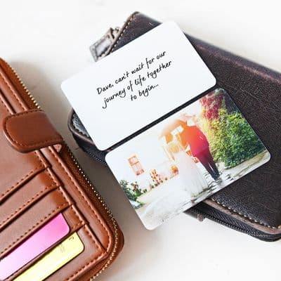 Personalised Wallet Or Purse Double Sided Photo Cards