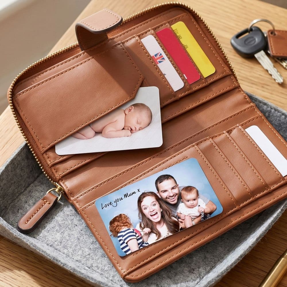 Personalised Wallet Or Purse Photo Cards
