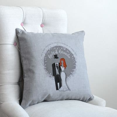 Personalised Wedding Couple Cushion