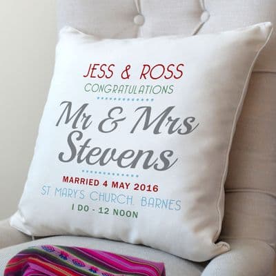 Personalised Wedding Cushion