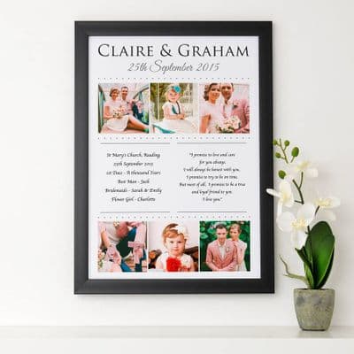 Personalised Wedding Memories Art