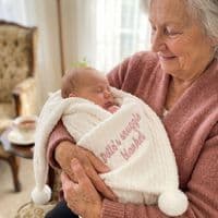 Personalised White Cable Knit Pom Pom Blanket