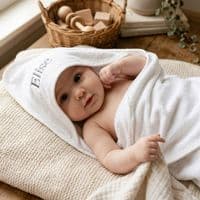 Personalised White Hooded Baby Towel