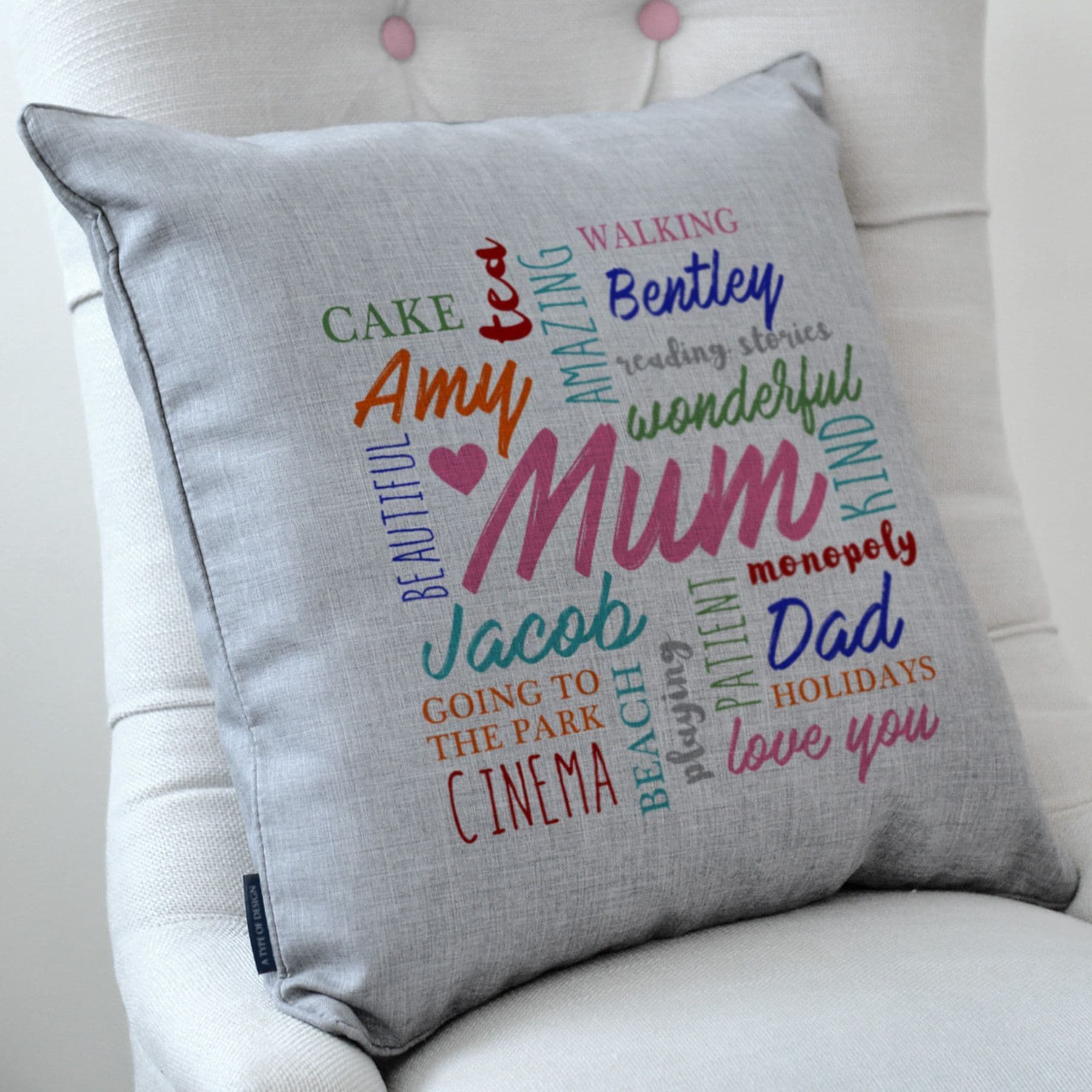 Personalised Word Art Cushion