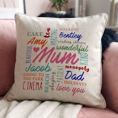 Personalised Word Art Cushion