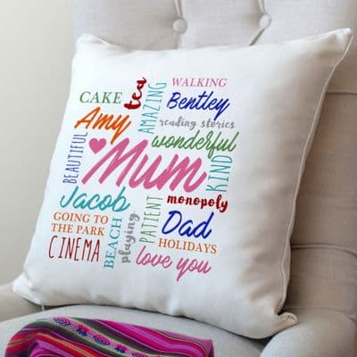 Personalised Word Art Cushion
