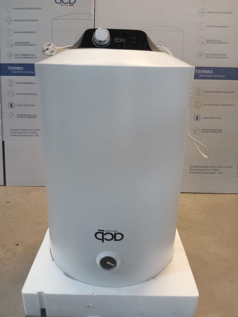 Termo Calentador Acumulador de agua eléctrico ACB vertical 80 Litros