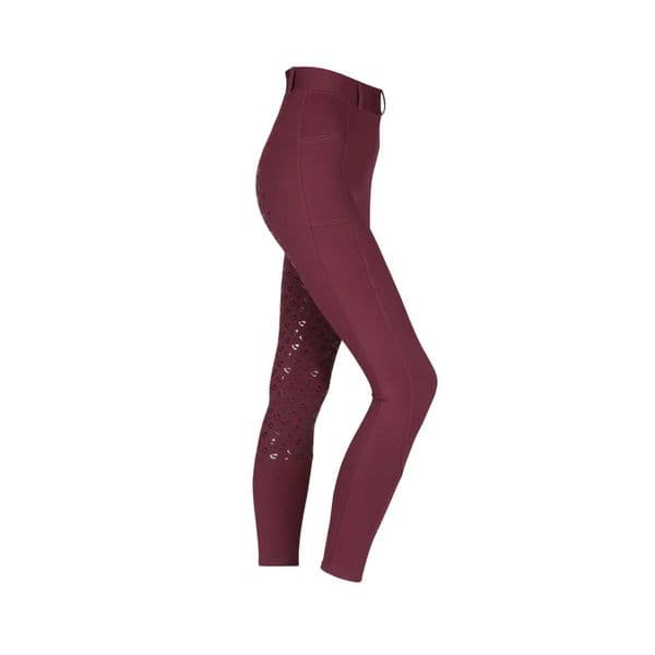 Aubrion Albany Riding Tights - Ladies Black Cherry